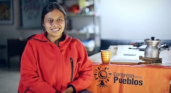 Erika Isabel Prieto Jaime integra el Congreso de los Pueblos y desarrolla tareas de derechos humanos, vocería política y activismo social - crédito X