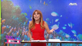 Magaly Medina arremete contra Macarena Vélez por lucir cadena que le regaló Said Palao. (Captura: Magaly TV La Firme)