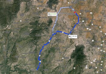 Este es el trayecto que