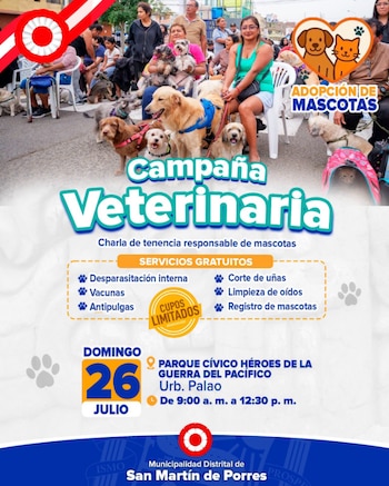 La campaña iniciará a partir de las 9 horas - Créditos: Municipalidad de San Martín de Porres.