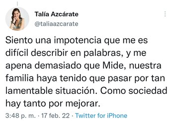 Este fue el único 'tuit'