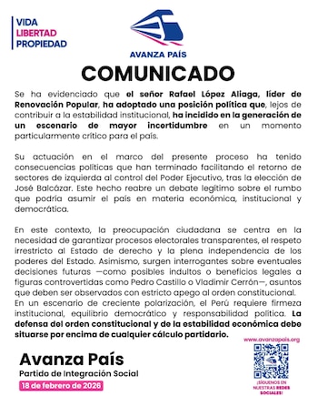 La bancada de Avanza País