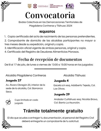 El Registro Civil anunció los