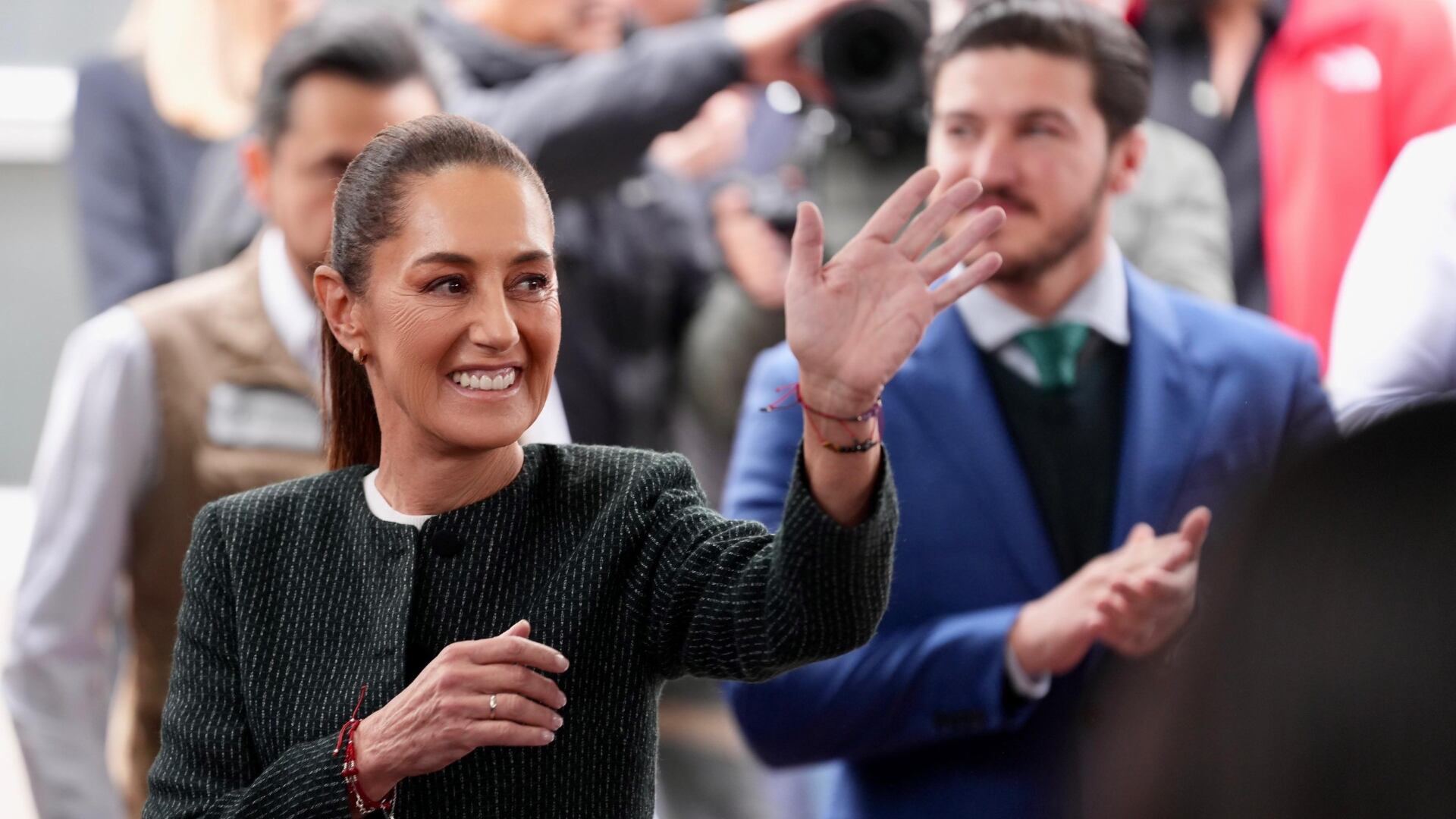 Sheinbaum reconoció el trabajo de Samuel García como gobernador. | Gobierno federal