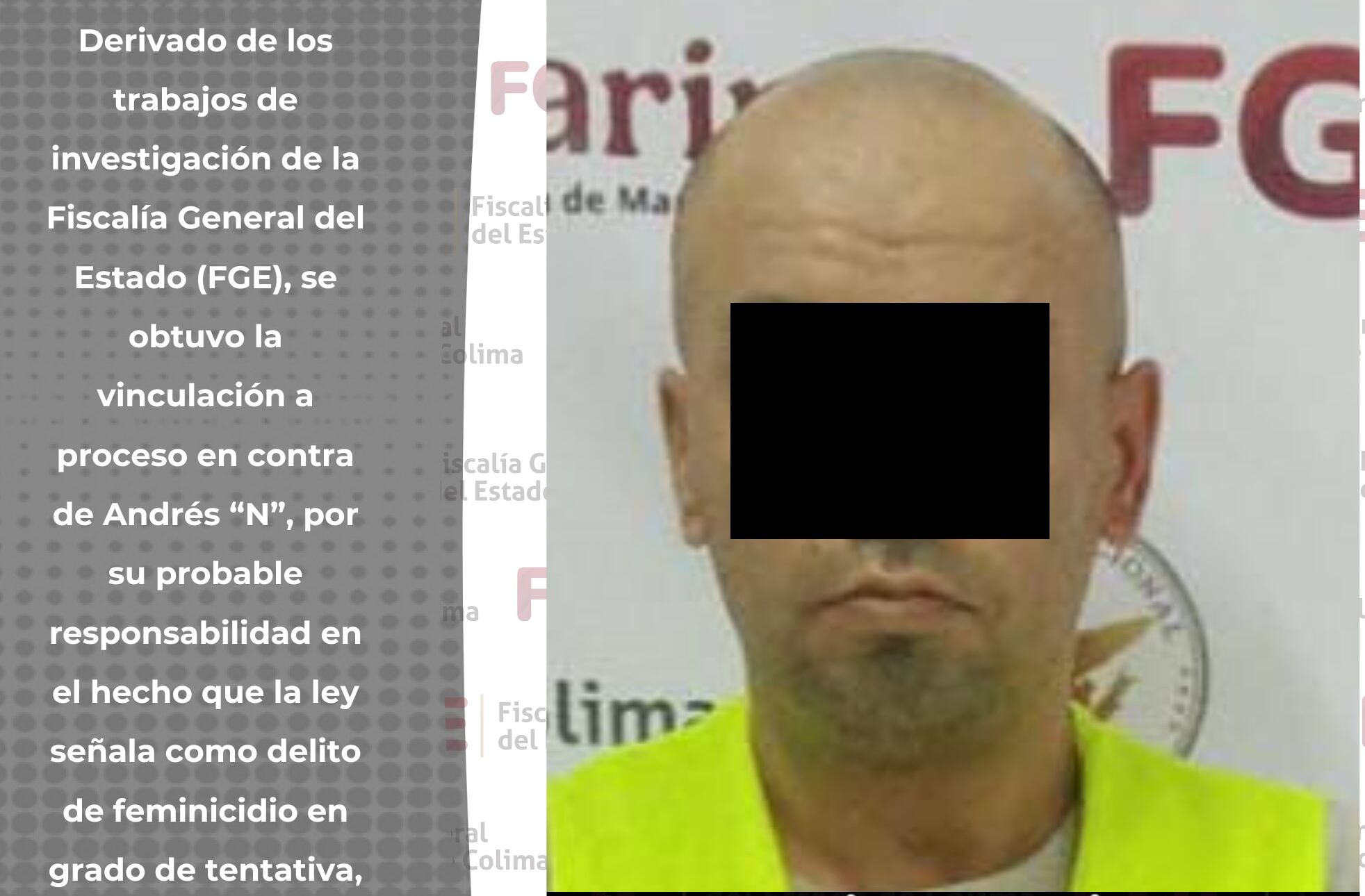 Procesan por tentativa de feminicidio a hombre que atacó a su madre con un machete y un tabique