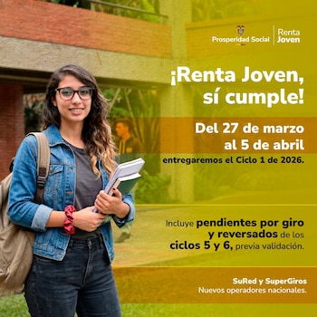 Los pagos de Renta Joven cubren matrícula del segundo semestre de 2025 y subsidios de octubre y noviembre para estudiantes del Sena - crédito Prosperidad Social