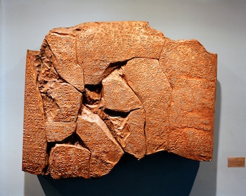Réplica del Tratado de Paz de Kadesh que se encuentra en la ONU. (Organización de Naciones Unidas)