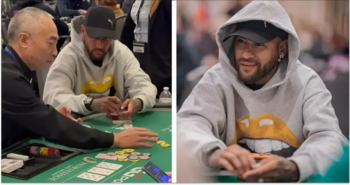Ney, en acción en la mesa de póker