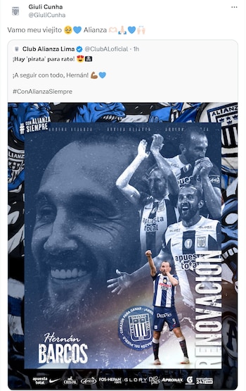 Esposa de Hernán Barcos saludó