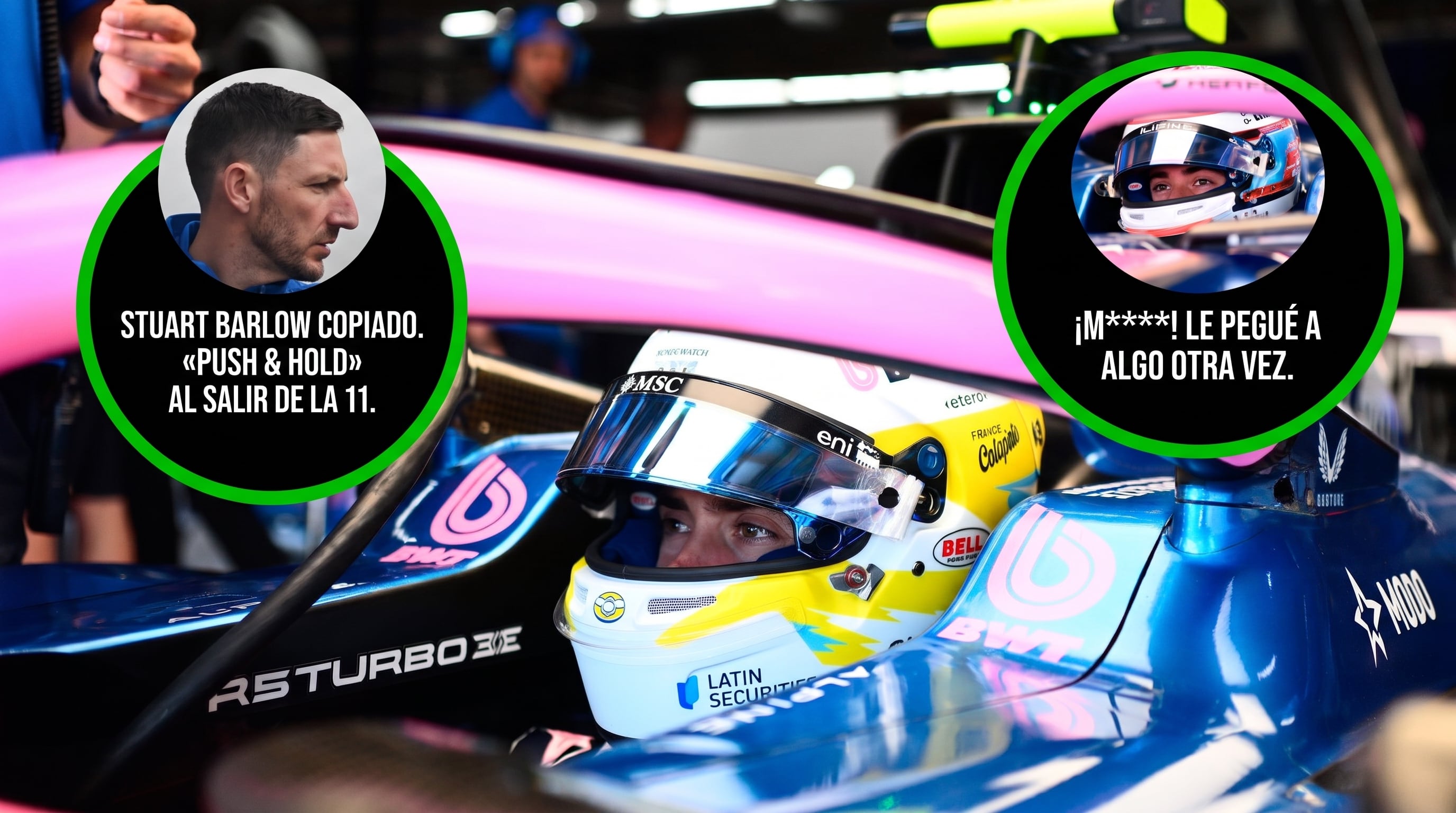 De la preocupación por un piedrazo a la furia con Lindblad: las radios de Colapinto en su caótico GP de Estados Unidos de F1