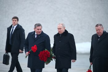 Vladimir Putin durante la ceremonia (Sputnik/Kirill Braga/Pool via REUTERS)