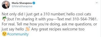 El mensaje de Sharapova en