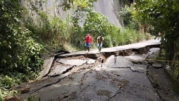 Quetame tras la avalancha.
Bomberos