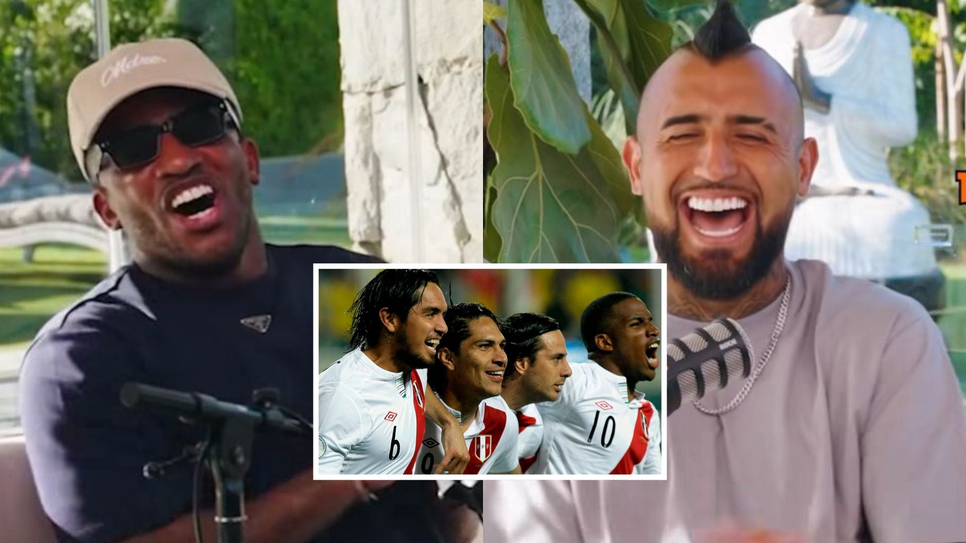 Arturo Vidal y Jefferson Farfán protagonizaron divertido momento al recordar a los ‘4 fantásticos’ de Perú: “No ganamos nada”