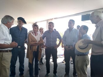 Rogelio Frigerio en Expoagro junto