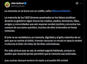 Aida Quilcué - crédito @aida_quilcue/X