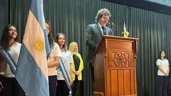 El presidente Javier Milei durante