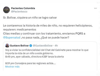El movimiento Pacientes Colombia respondió
