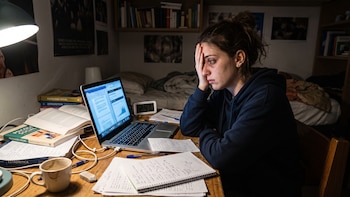 Sentirse apurado se asocia con más ansiedad y depresión, según un estudio en universitarios