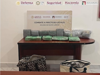 Confiscan paquetes con dinero en efectivo en la aduana de Tamaulipas: el cargamento suma más de 750 mil dólares. SSPC
