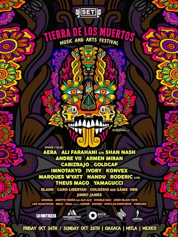 Este es el cartel completo para el festival en Mitla (Set Underground)