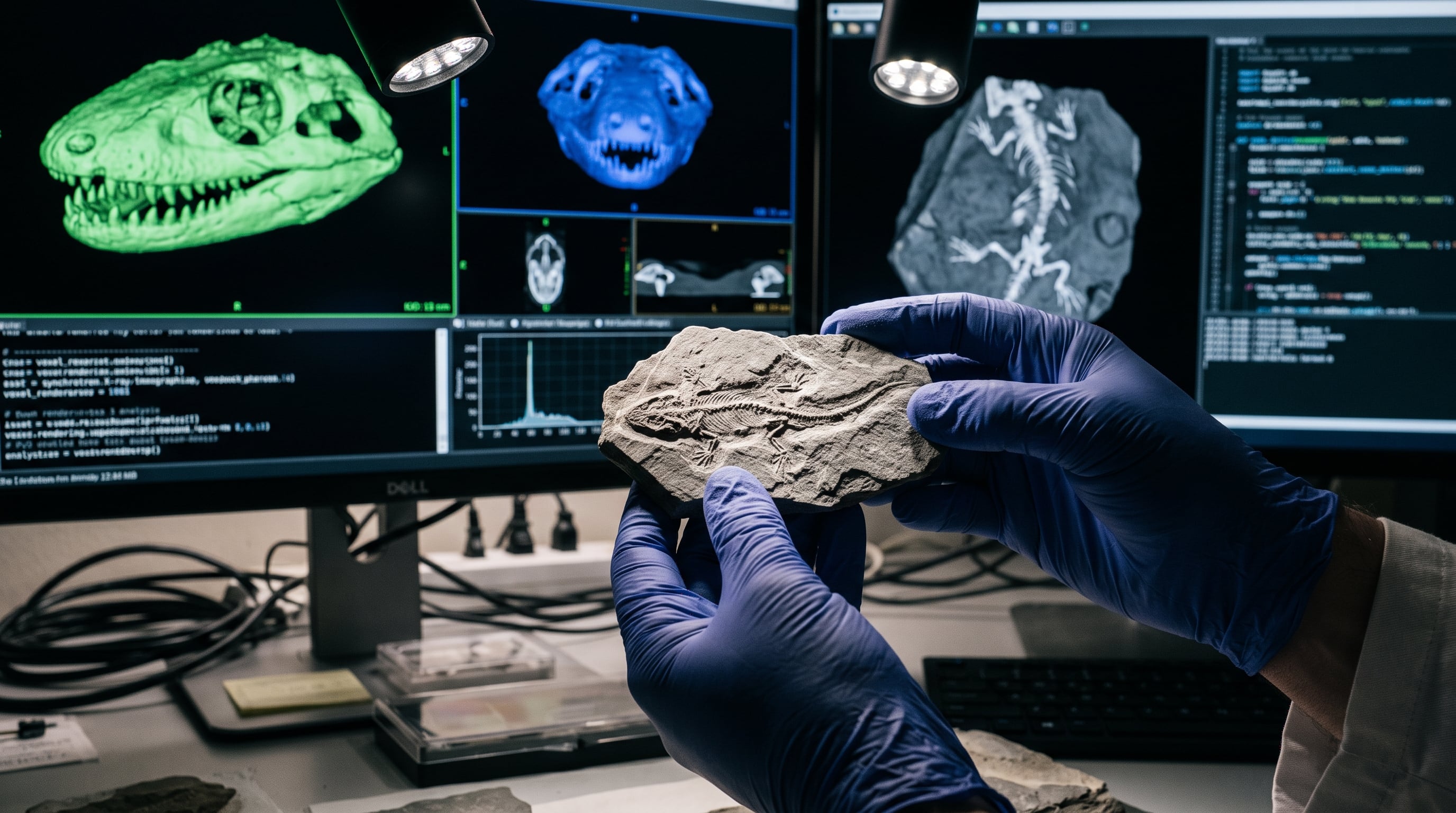 El escaneo por sincrotrón en Francia reveló la presencia de branquias internas osificadas y una boca con miles de dientes en el fósil (Imagen Ilustrativa Infobae)