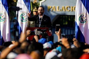 Nayib Bukele dio un discurso