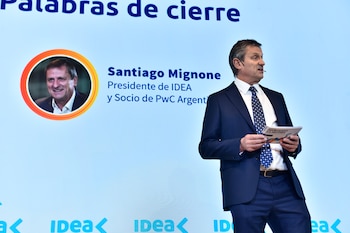 El presidente de IDEA, Santiago Mignone, en el discurso de cierre del 62° Coloquio en Mar del Plata