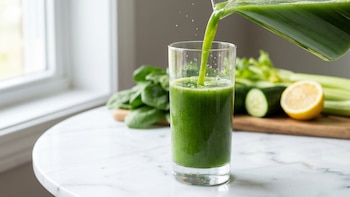 Cómo preparar jugo verde que no eleva la glucosa y regula la digestión