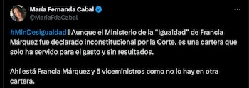María Fernanda Cabal, senadora del