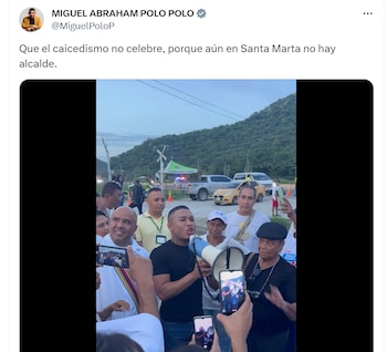 Miguel Polo Polo, arremete en contra del "caicedismo" - crédito @MiguelPoloP / cuenta de X