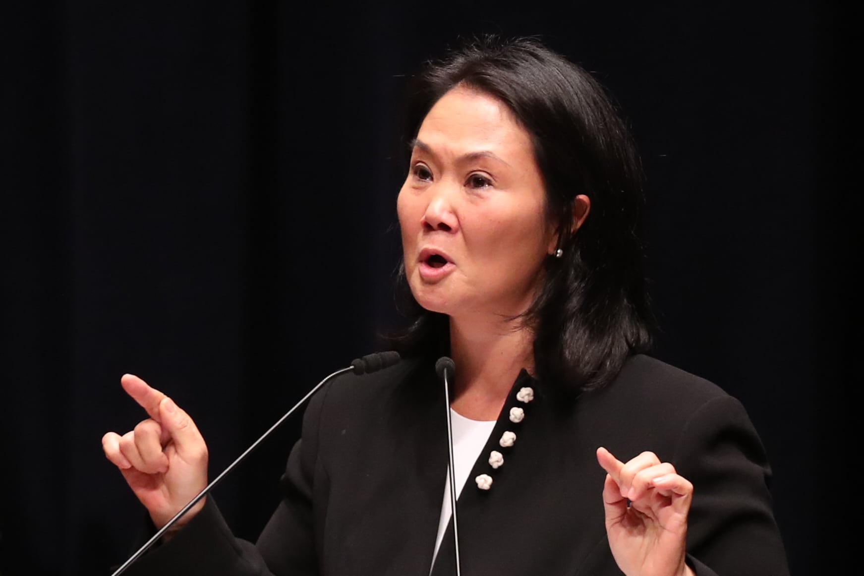 Fotografía de archivo de Keiko Fujimori, en Lima (Perú). EFE/ Paolo Aguilar