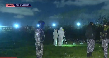 Homicidio en Flor de Maroñas, en Montevideo (Captura Telemundo/Canal 12)