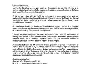 Foto: Facebook / Te Buscamos,