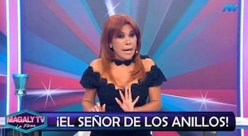 Magaly cuestiona defensa de Karla Tarazona a Christian Domínguez y habla de nuevos métodos de engaño. Captura: Magaly TV La Firme.