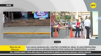 Emergencia en Real Plaza Primavera: caen vidrios de la fachada y cierran vía en Av. Angamos de San Borja