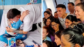 El enorme gesto de Enzo Fernández con niños internados en el Hospital Garrahan: “Un día que queda en el corazón”