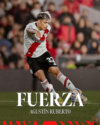 El posteo de River tras confirmarse la nueva lesión ligamentaria de Agustín Ruberto (@RiverPlate)