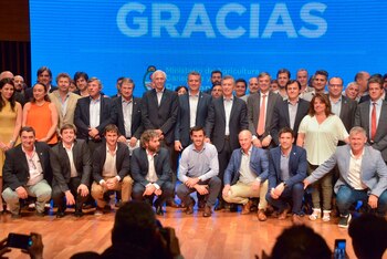 Macri con funcionarios del Ministerio