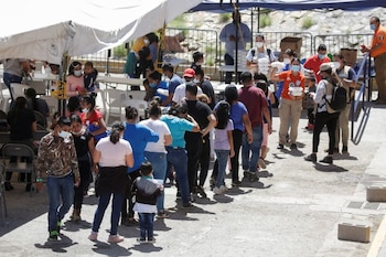 Migrantes centroamericanos, que fueron transportados