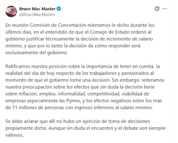 Bruce Mac Master, presidente de