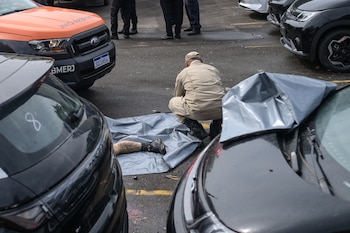 Entre las víctimas figura Gaspi, renombrado youtuber argentino (Photo by Tercio TEIXEIRA / AFP)