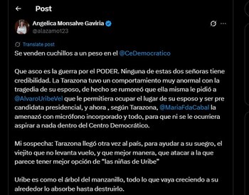 Angélica Monsalve se fue