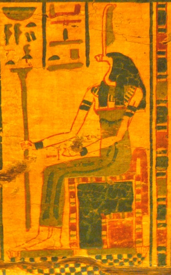 La diosa egipcia Renenutet representada