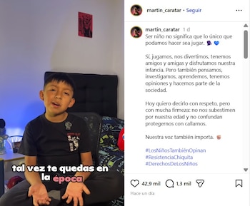 Caratar compartió el video dirigido hacia la directora del Icbf, Carolina Restrepo Cañavera, el jueves 20 de agosto de 2026 - crédito @martin_caratar/IG