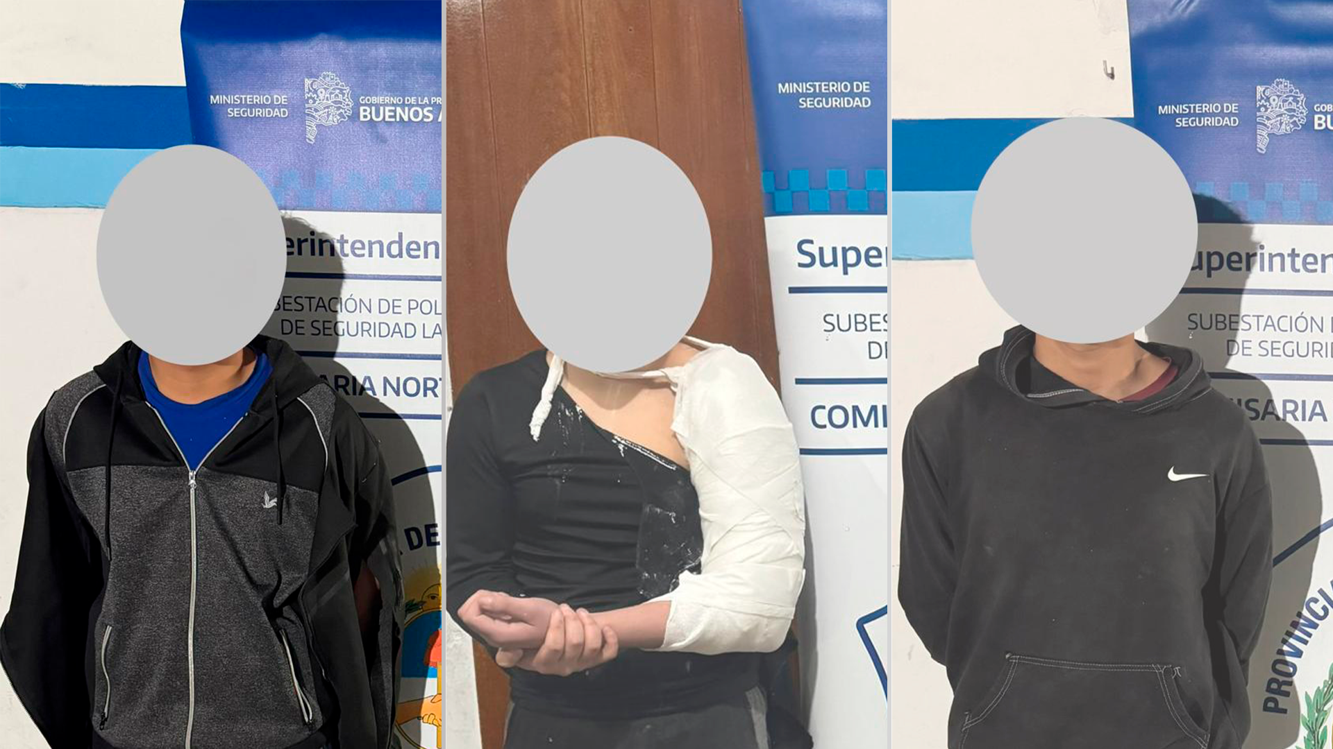 Tres de los cuatro detenidos