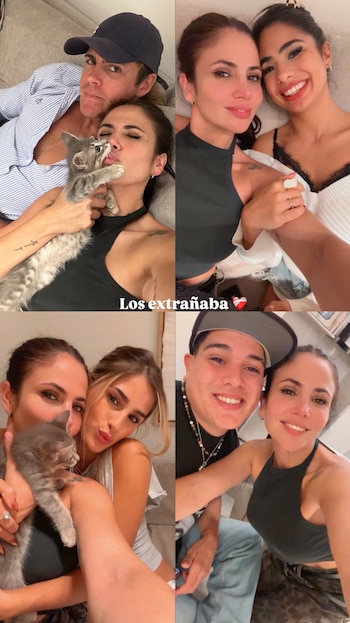 Romina Uhrig comparte un collage de fotos junto a Marcos Ginocchio, Julieta Poggio, Daniela Celis y Thiago Medina, celebrando la amistad y el reencuentro de los ex participantes de Gran Hermano.