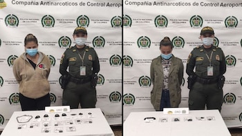 Incautan 3 kilos de oro rústico a dos viajeras en el aeropuerto José María Córdoba.