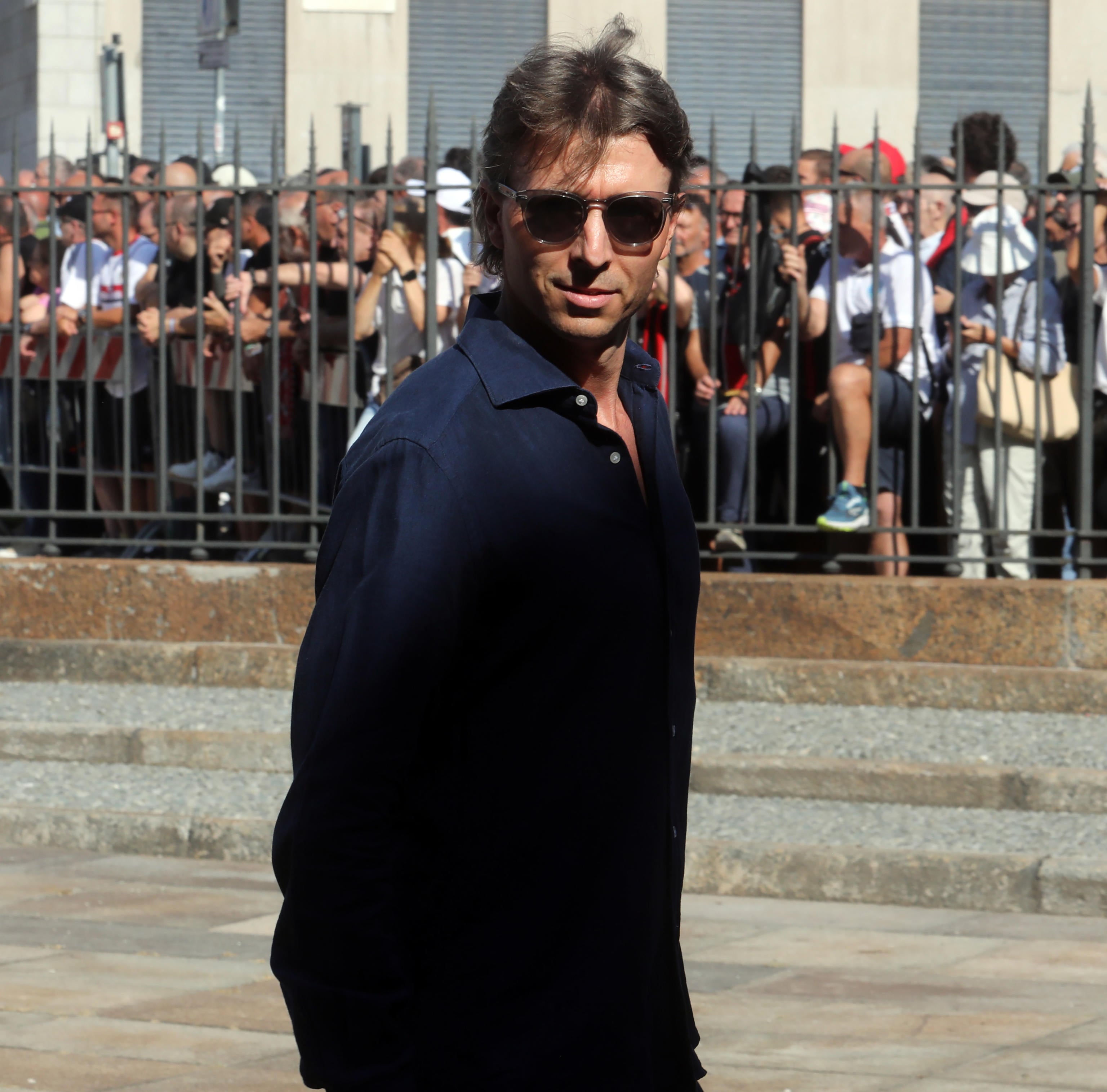 El futbolista italiano Riccardo Montolivo presenció el último adiós a Baresi (EFE)