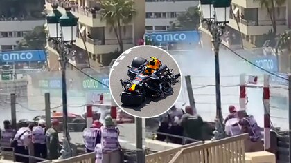 El video inédito del accidente de Checo Pérez en el GP de Mónaco de Fórmula 1, que terminó con un fotógrafo herido: cuánto costará el arreglo del Red Bull